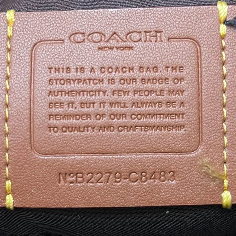 Coach Chaise Black Crossbody Bag with Gold Accents C8483 - Picture 11 of 16